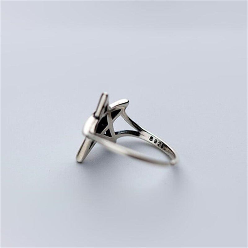 Adjustable Star Ring Copper Plated Thai Silver Han Jewelry