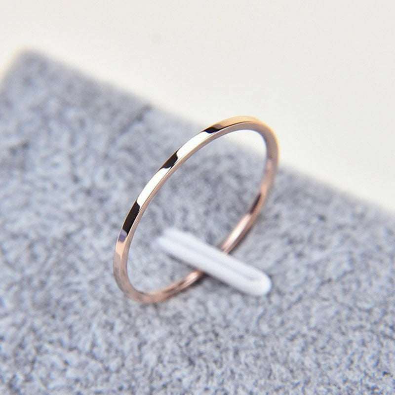 Womens Glossy Circle Ring Electroplated Copper Band Simple Elegant Design For Everyday Wearing Fashion Jewelry