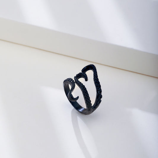 Unisex Octopus Ring Adjustable Tentacle Design Geometric Animal Ring Alloy Electroplated Fashion Jewelry Rings