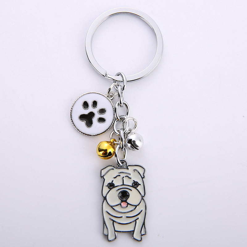 Dog Keyring Metal Pendant Pet Lovers Keyring Decoration Dog Charm For Keys Backpacks Purse Gift Animal Keyring
