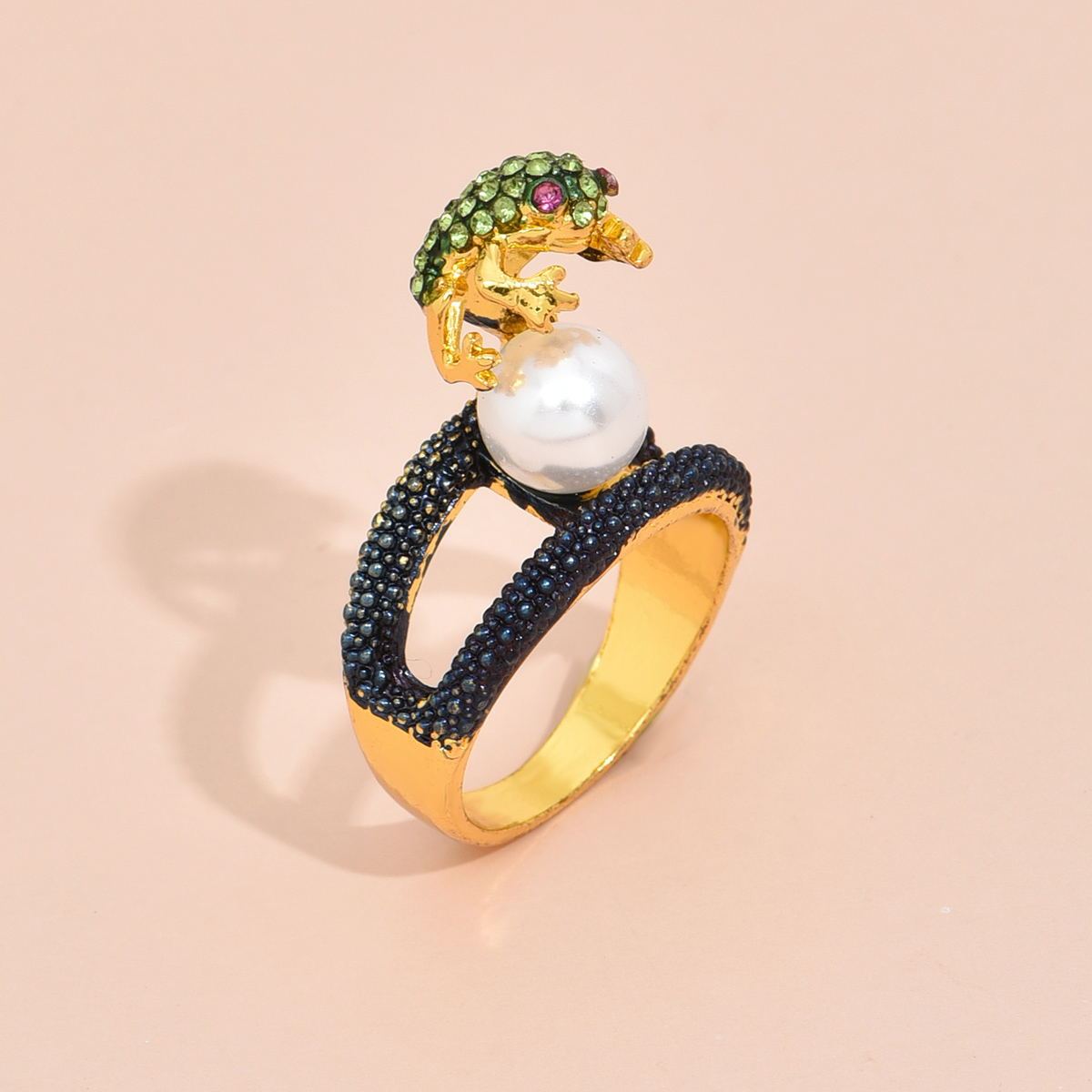 Treasure Hunt Frog Ring Diamond Alloy Band Unisex Jewelry Accessory For Everyday Wear Daily Style And Comforts