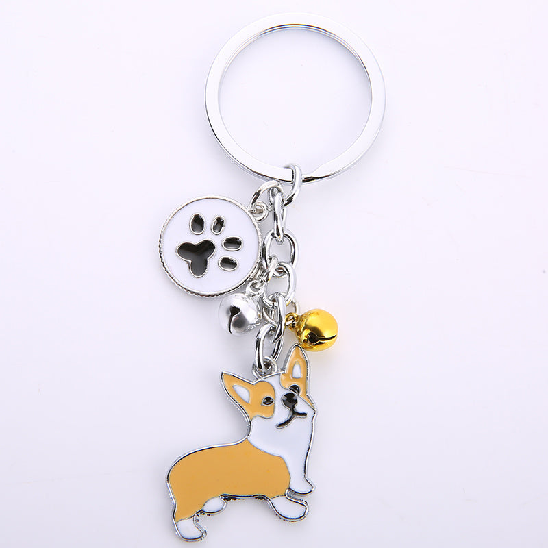 Dog Keyring Metal Pendant Pet Lovers Keyring Decoration Dog Charm For Keys Backpacks Purse Gift Animal Keyring