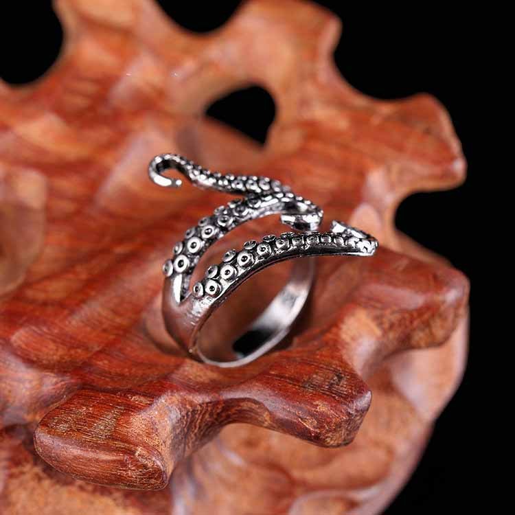 Unisex Octopus Ring Adjustable Tentacles Design Fashion Jewelry Electroplated Alloy Ring One Size Durable Everyday Wear
