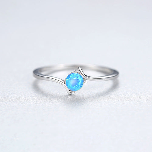 Sterling Silver Ring With Australian Gemstone Inlay