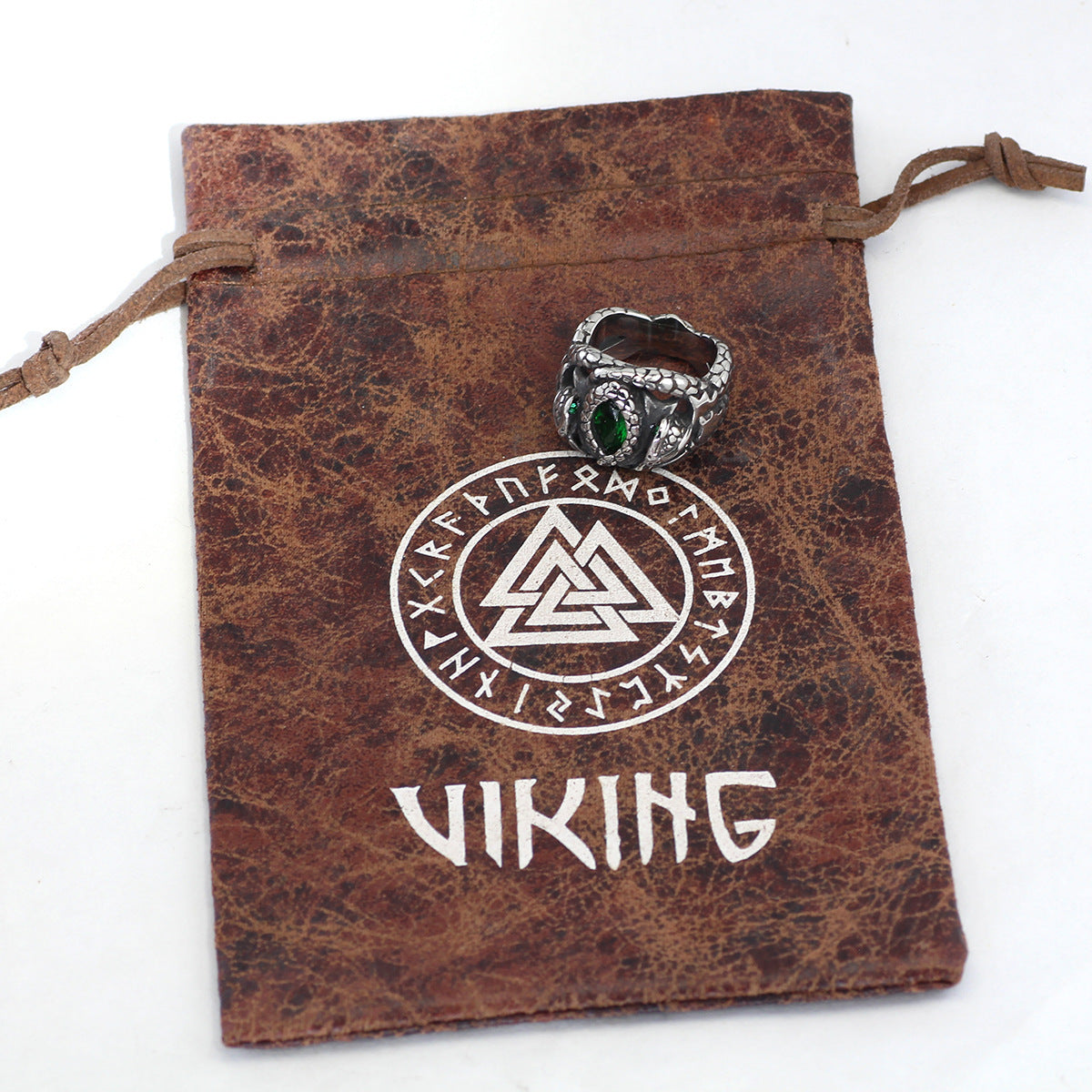 Stainless Steel Ring for Men Women Jade Inlay Punk Rock Jewelry Biker Ring Statement Fashion Accessories Stainless Steel Band Ring