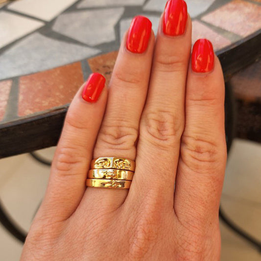 Copper Gold Plated Punk Ring For Women Fashion Jewelry European And American Style Size 2 By 0 By 38 Cm Elegant Style