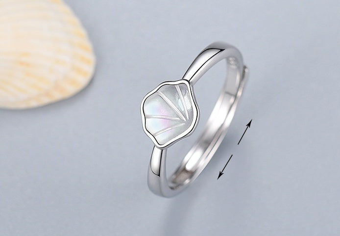 Couple Sterling Silver Shell Rings Set For Him And Her Matching Promise Anniversary Jewelry Elegant Craftsmanship