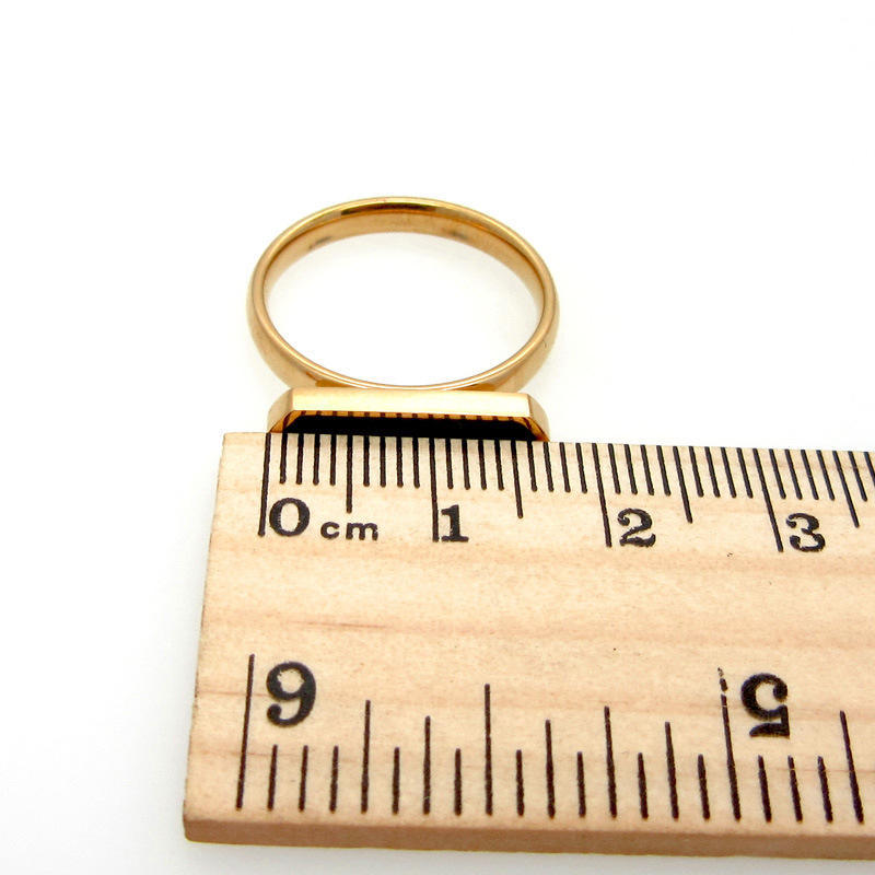 Titanium Steel Dripping Oil Ornamental Ring For Women Fashion Stainless Steel Jewelry 316L Vacuum Plated Shine