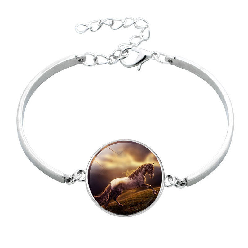 Unisex Horse Bracelet Electroplated Alloy Zodiac Design Jewelry Gift For Promotions Versatile Gift Accessory UK