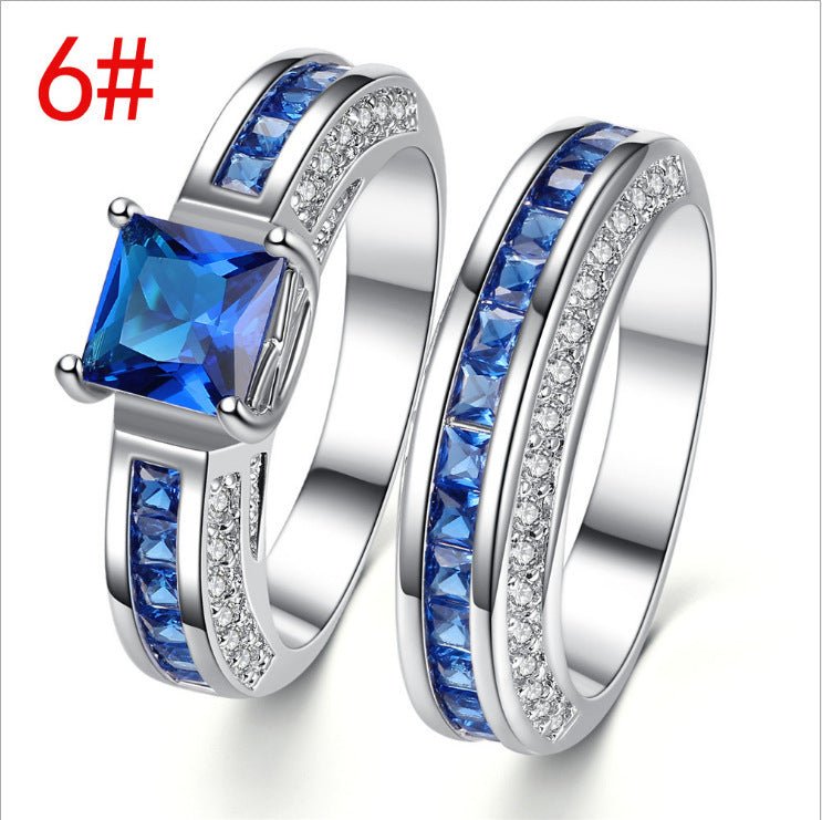 Geometric Rings Set of 3 Copper Stainless Steel Rings With Beveled Edges Diamond Processing Fashion Style Chic