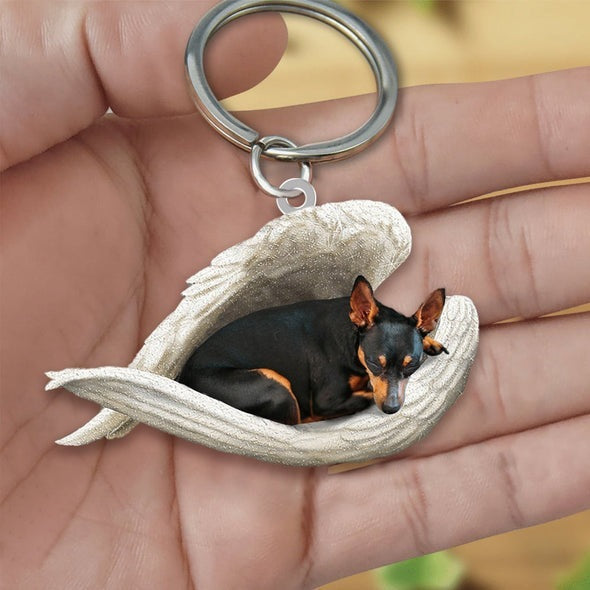 Dog Keychain Acrylic Fashion Accessory With Single Sided Printing Durable Key Ring 4 5 CMs Gift For Dog Lovers
