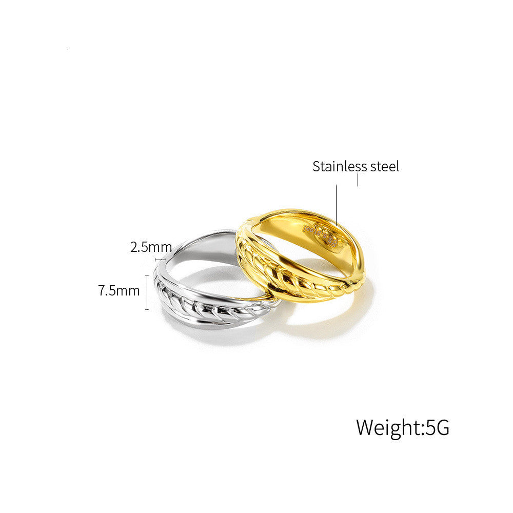 Trendy Man Street Hip Hop Punk Titanium Steel Ring Geometric Design Mens Jewelry Accessory Mens Ring Trend Now