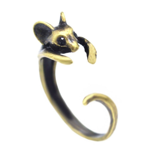 Adjustable Alloy Rat Ring Geometric Animal Jewelry Silver Or Gold Finish Ideal Gift For Everyday Wear And Style