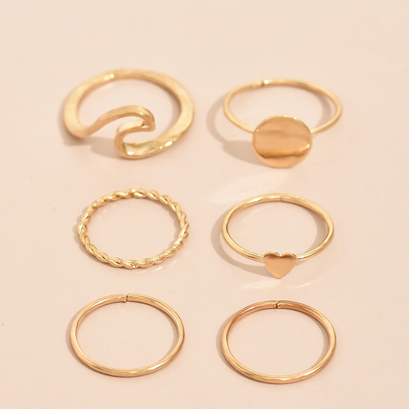 Womens Alloy Joint Ring Set Golden Rings European And American Style Fashion Jewelry For Everyday Styles Rings
