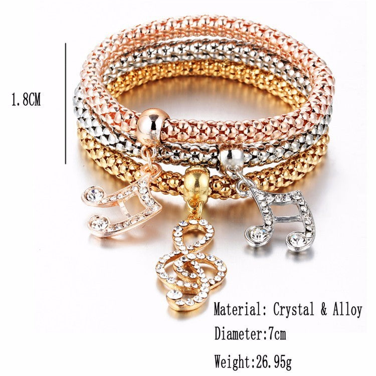 Womens Crystal Bracelet Set Elegant Hollow Carved Bangle Diamond Elastic European Style Jewelry Luxe Look Gift Chic