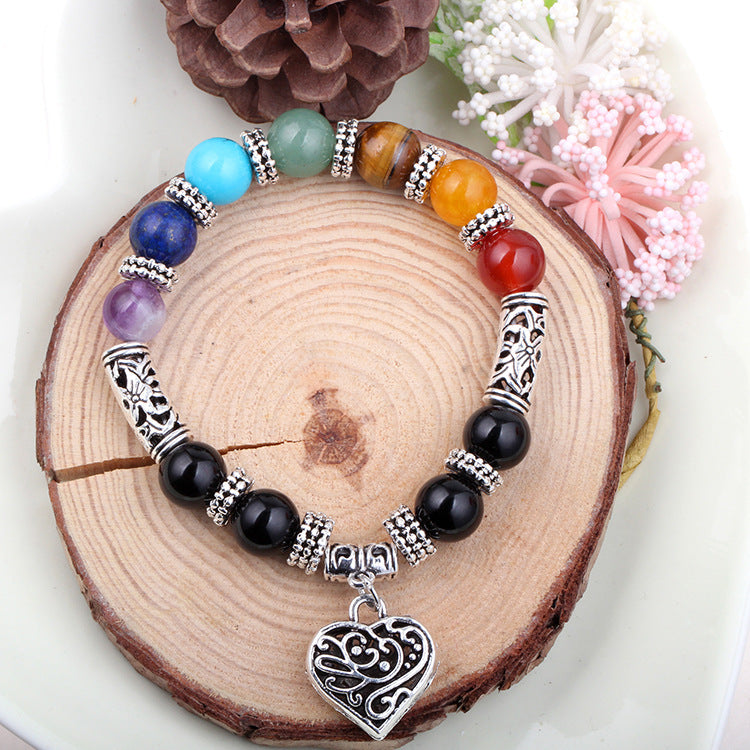 Seven Chakra Balancing Bracelet Adjustable Yoga Energy Wristband Unisex Spiritual Healing Positive Energy Plus