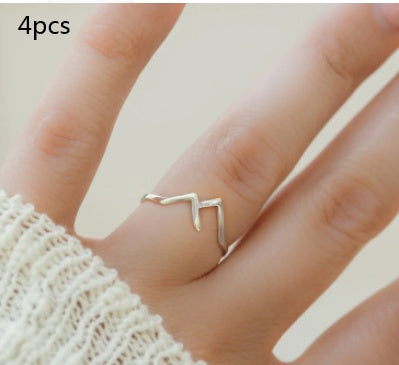 Womens Copper Mountain Ring Strong Metal Textured Design Durable And And Unique Jewelry Band Ring Antibacterial