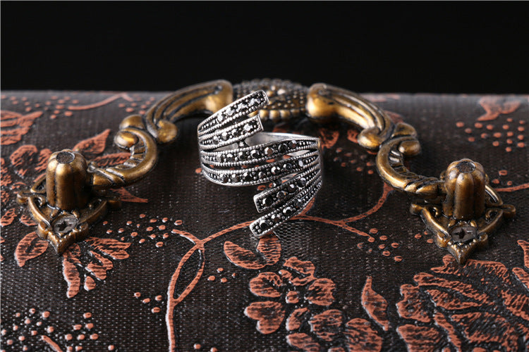 Ethnic Alloy An With Artificial Gemstones Electroplated Finish Gift Pack Individually Wrapped Presentation Ring