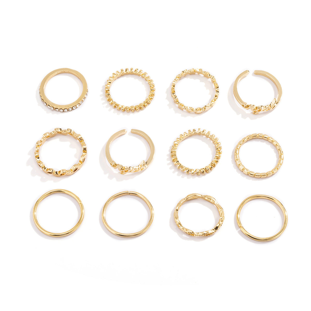 Womens Alloy Ring Set Fashion Letter Star Rings Elegant Jewelry For Women Everyday And Special Occasions Gifts