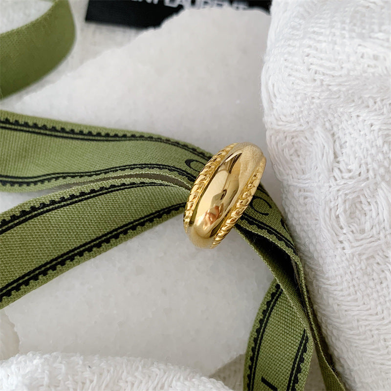 Womens Twist Ring Arc Ring Retro Ring European Ring American Ring Fashion Ring Cool Ring Design Ring Titanium Steel Ring Geometry Ring Gift for Her