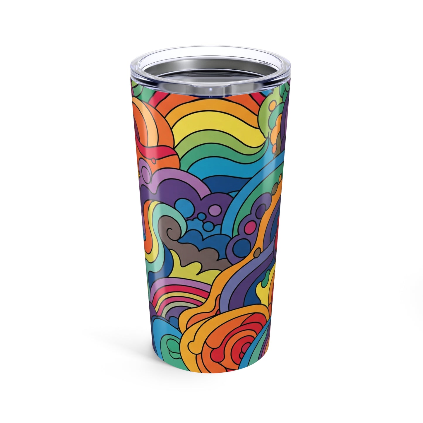20 Oz Stainless Steel Double Wall Vacuum Insulated Leak Proof Travel Mug With Lid Durable Printed For Hot And Cold