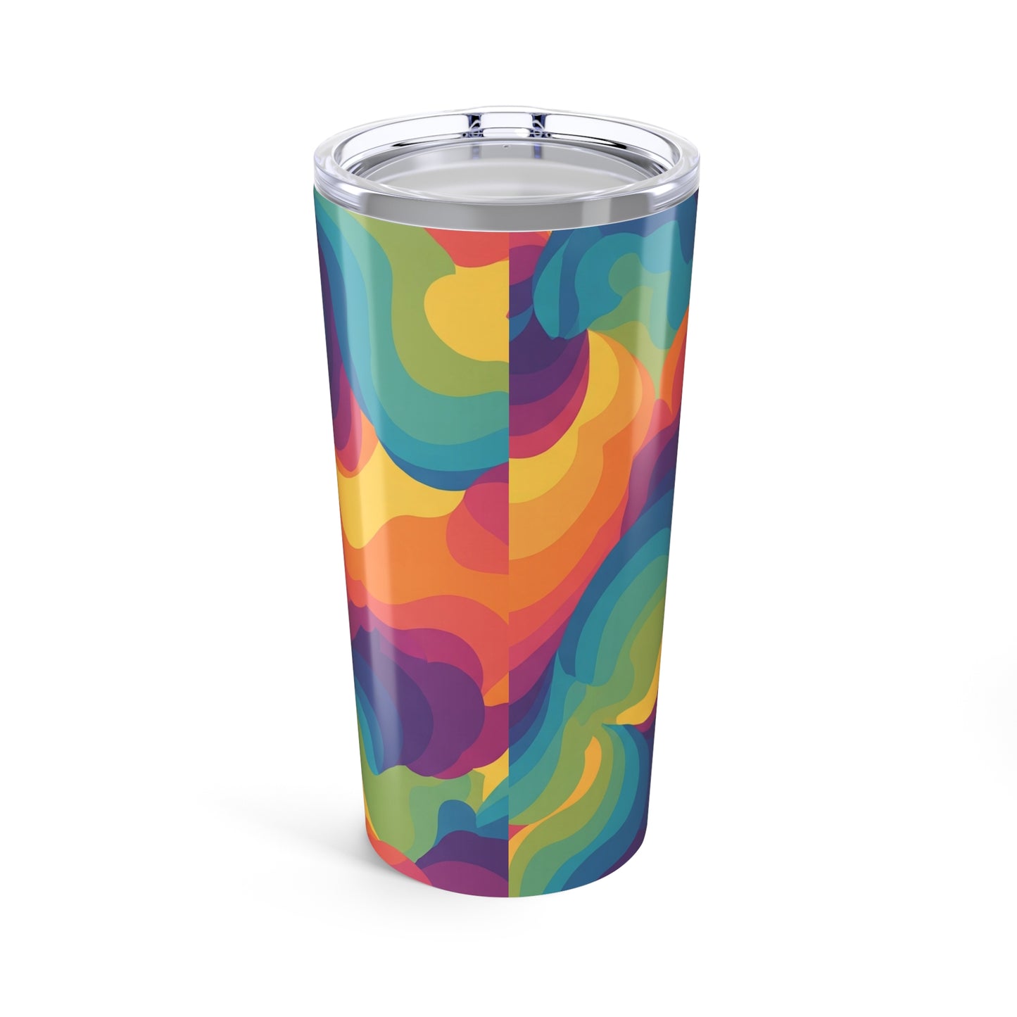 20oz Stainless Steel Tumbler Double Wall Vacuum Insulation Spill Resistant Printed Design BPA Free For Hot And Cold