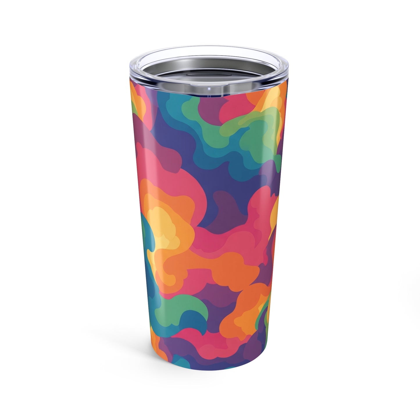 20 Ounce Steel Travel Mug With Printed Design Vacuum Insulated Leak Proof Spill Resistant Hot Cold Drink Container