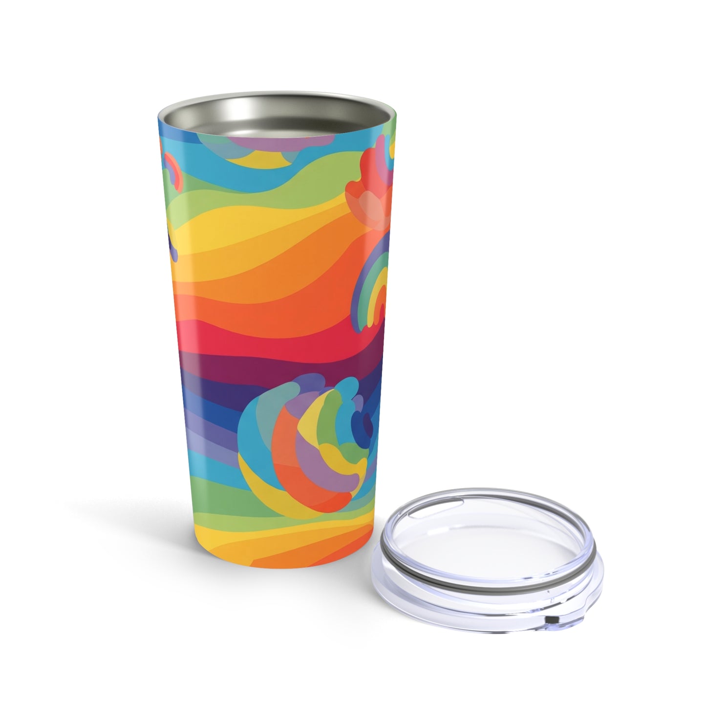 20oz Stainless Steel Tumbler Printed Design Double Wall Insulation Spill Resistant Coffee Cup For Hot Or Cold