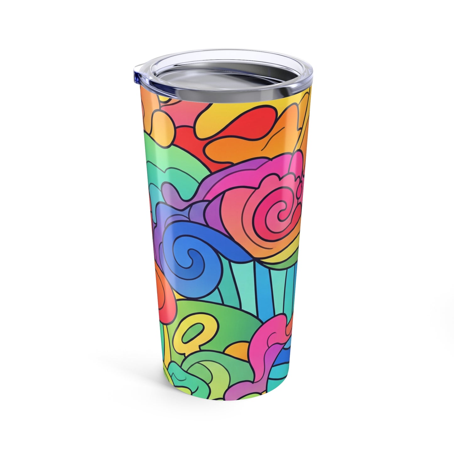 20oz Stainless Steel Tumbler With Double Wall Insulation Spill Resistant And BPA Free Printed Design For Hot Or
