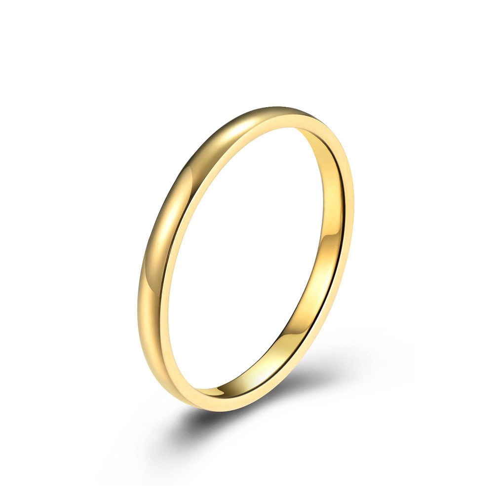 Titanium Steel Couple Rings Set Electroplated Gold Matching Band Promise Jewelry Gift for Couples In Style Set