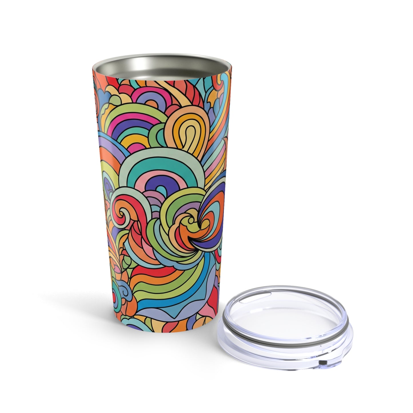 20oz Stainless Steel Tumbler With Vacuum Insulation And Double Wall Leak Proof Travel Mug Printed Hot And Cold