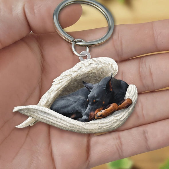 Dog Keychain Acrylic Fashion Accessory With Single Sided Printing Durable Key Ring 4 5 CMs Gift For Dog Lovers