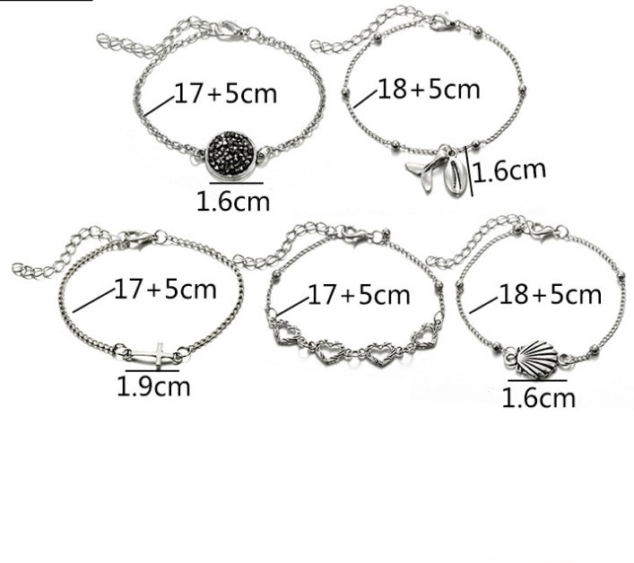 Womens Fishtail Shell Bracelet Boho Chic Jewelry Ocean Inspired Design Multi Layer Bracelet Alloy Bracelet Perfect for