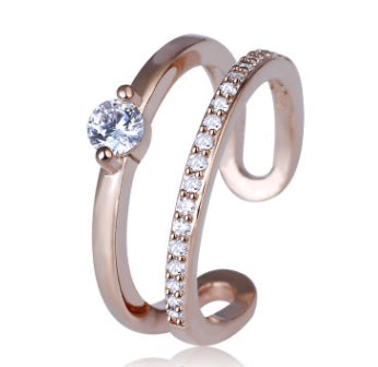 Womens 925 Sterling Silver Ring With Zircon 3AAA White Gold Plated Elegant Fashion Jewelry For Engagement Wear