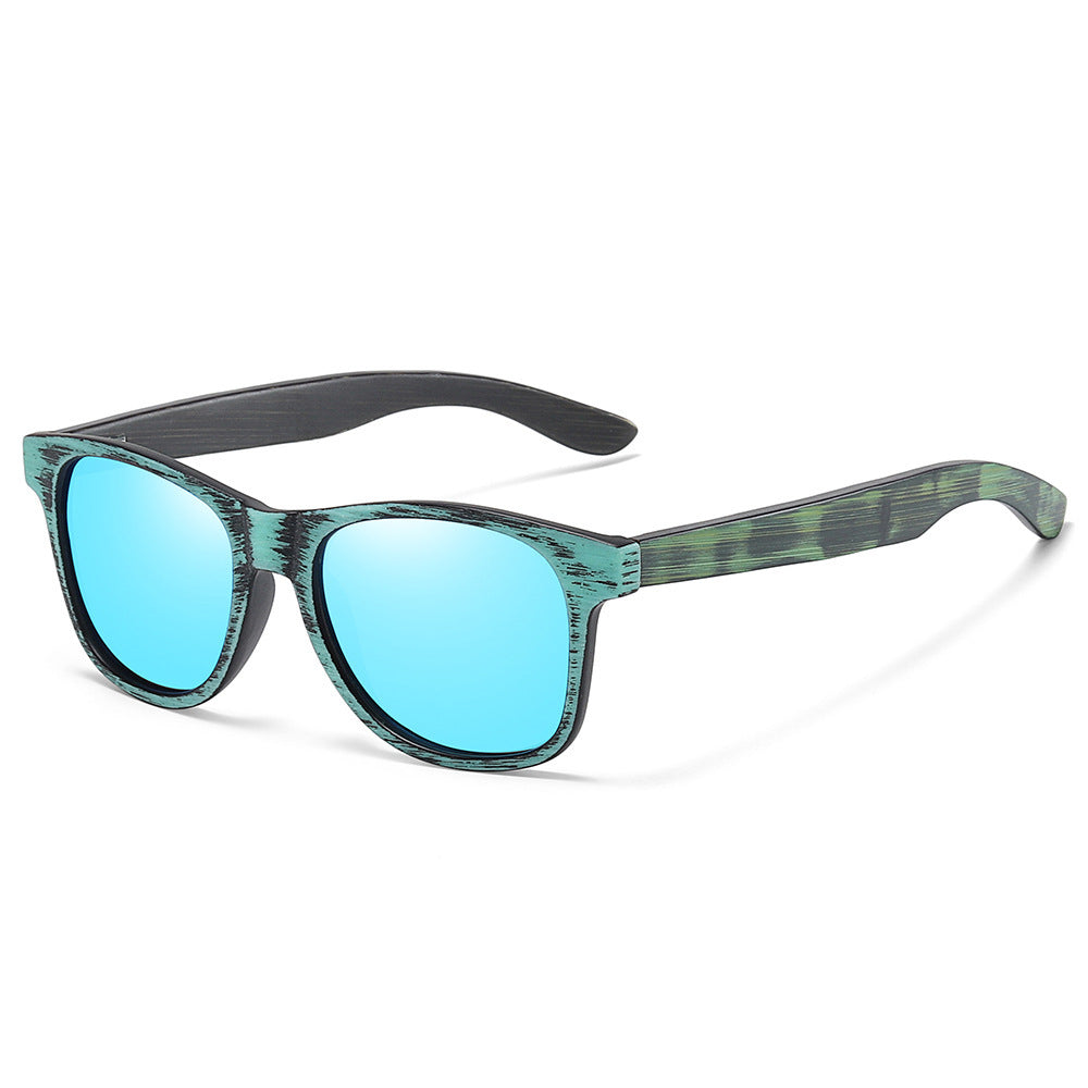 Polarized Sunglasses Retro Wooden Frame With Enhanced Clarity Lenses Anti Glare Effect For Everyday Outdoor Wear