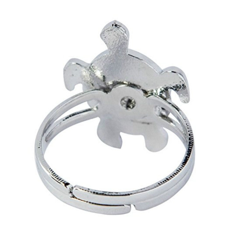Unisex Couple Ring Adjustable Metal Plating Little Turtle Color Changing Ring European and American Ring Metal