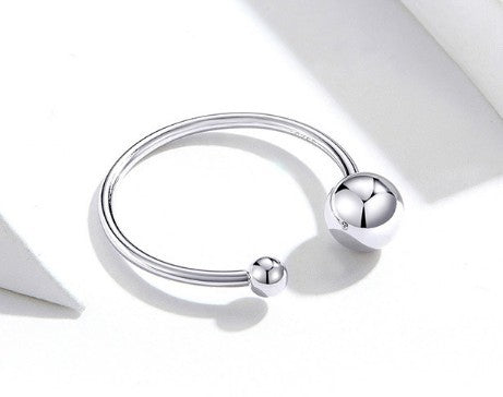 Sterling Silver Ring For Women Adjustable Opening Lightweight Thin Band Plated Stylish Minimal Design Everyday