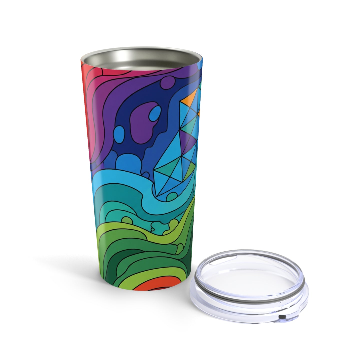 20oz Stainless Steel Tumbler With Double Wall Vacuum Insulation Printed Design For Hot And Cold Drinks Dishwasher