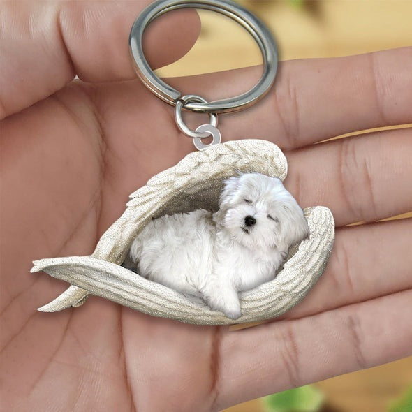 Dog Keychain Acrylic Fashion Accessory With Single Sided Printing Durable Key Ring 4 5 CMs Gift For Dog Lovers