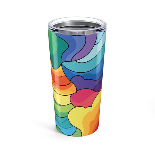 20oz Stainless Steel Tumbler With Double Wall Vacuum Insulation Spill Resistant Printed Coffee Cup And Secure Lid