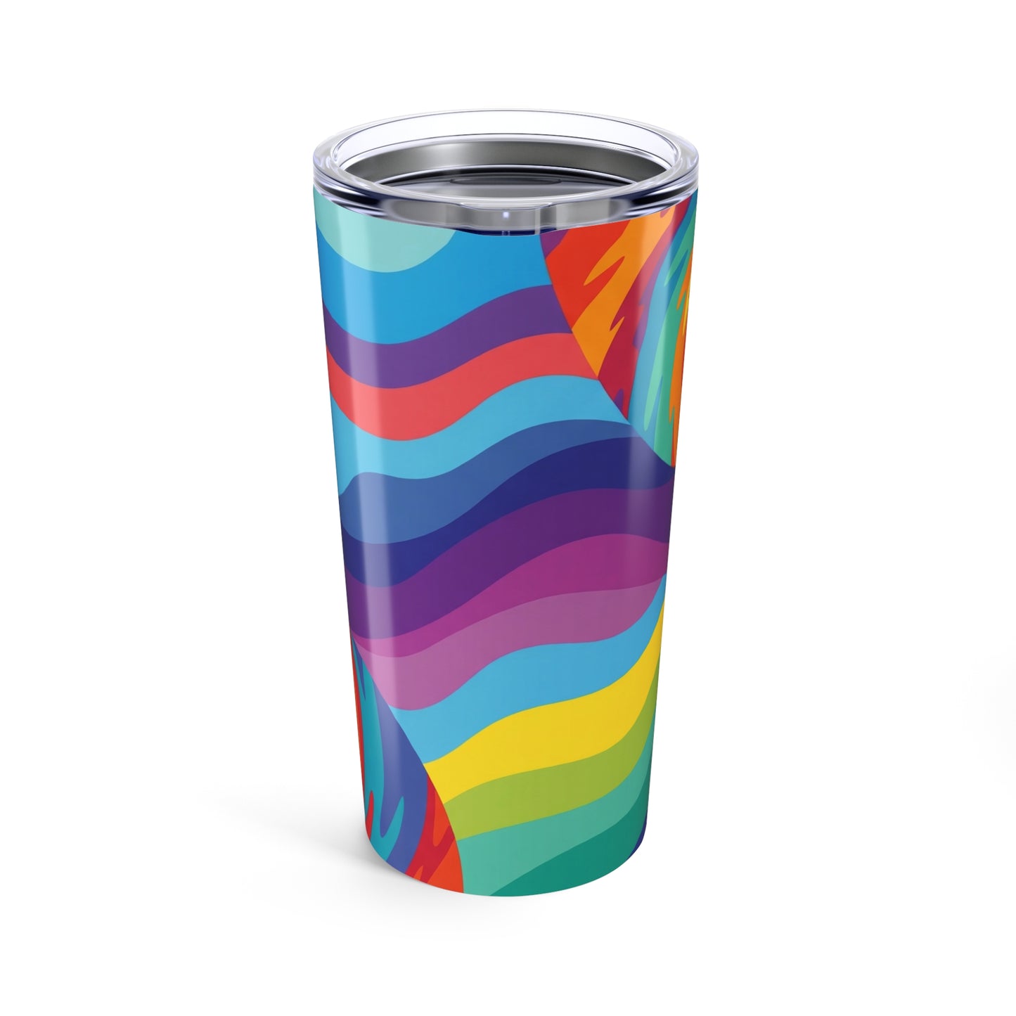 20oz Stainless Steel Travel Tumbler With Wall Vacuum Insulation Spill Resistant Printed Design For Hot And Cold