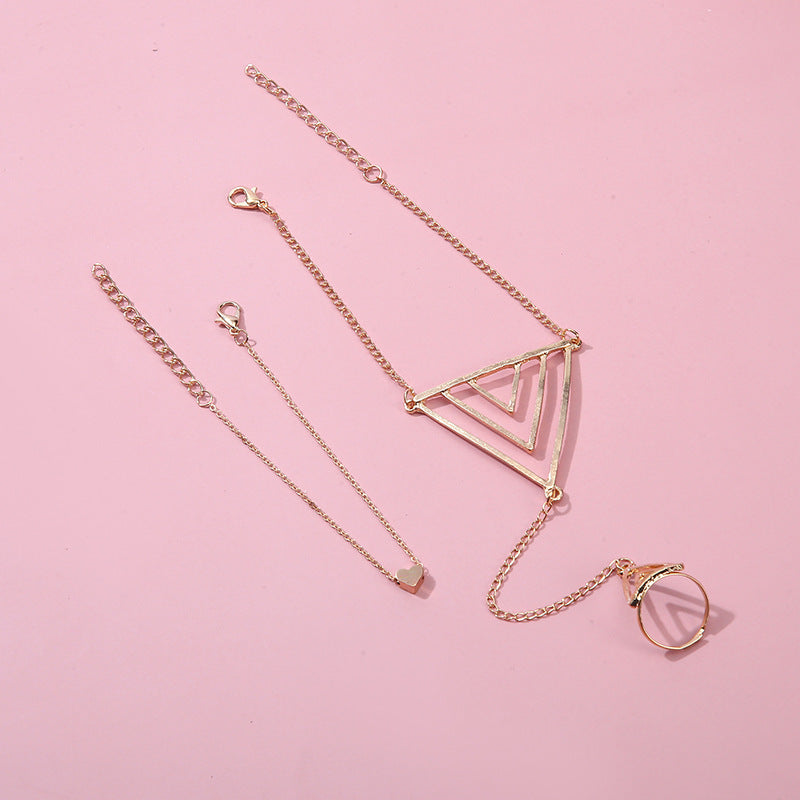 Womens Multilayer Geometric Alloy Bracelet Electroplated European Fashion Jewelry Individually Packed Bracelet