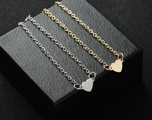 Womens Heart Bracelet Electroplated Alloy Jewelry Gift Heart Shaped Romantic Gold Tone Bracelet For Women And Girls