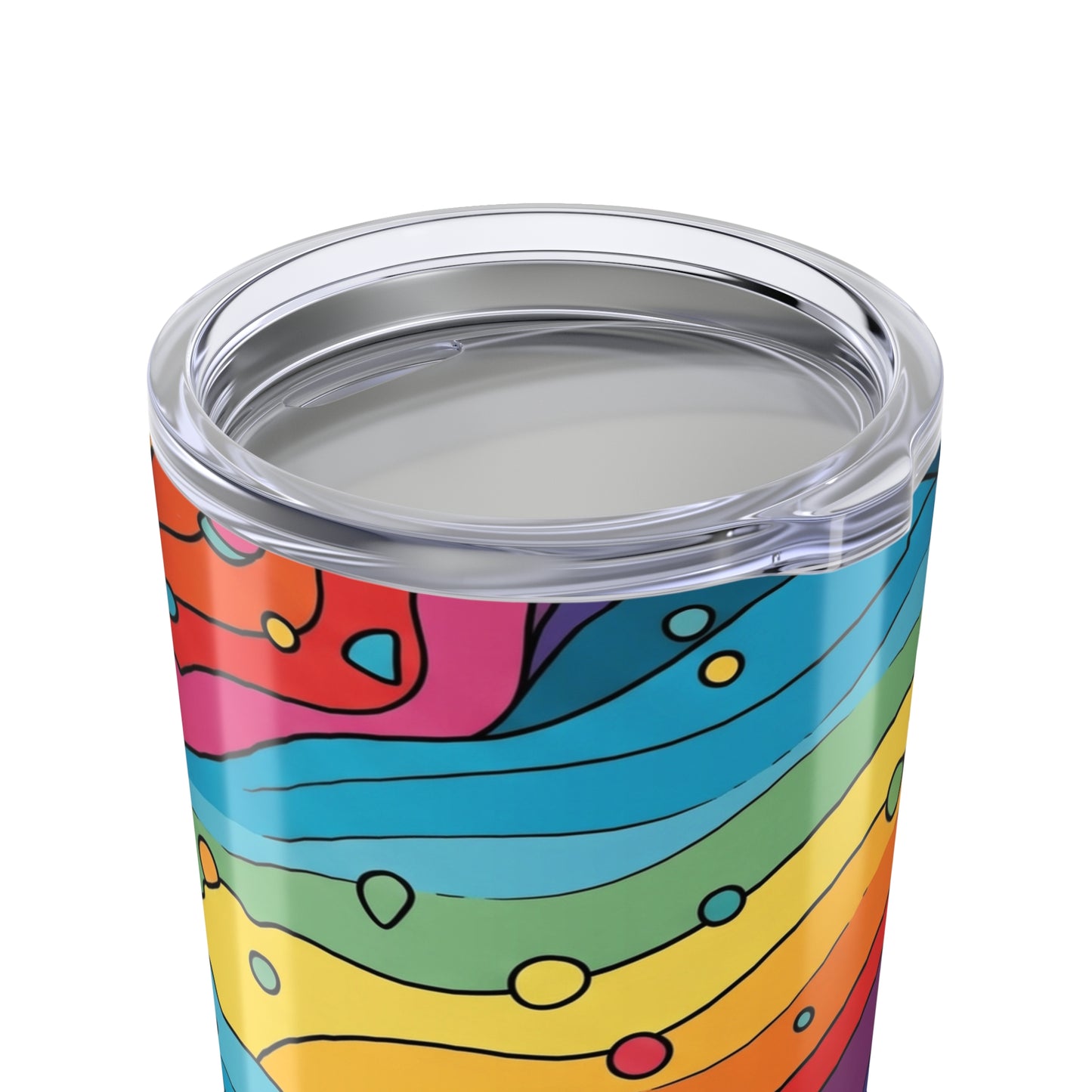 20 Oz Metal Travel Mug Printed Artwork Vacuum Insulated Leak Proof Spill Resistant BPA Free Beverage Holder Hot Or