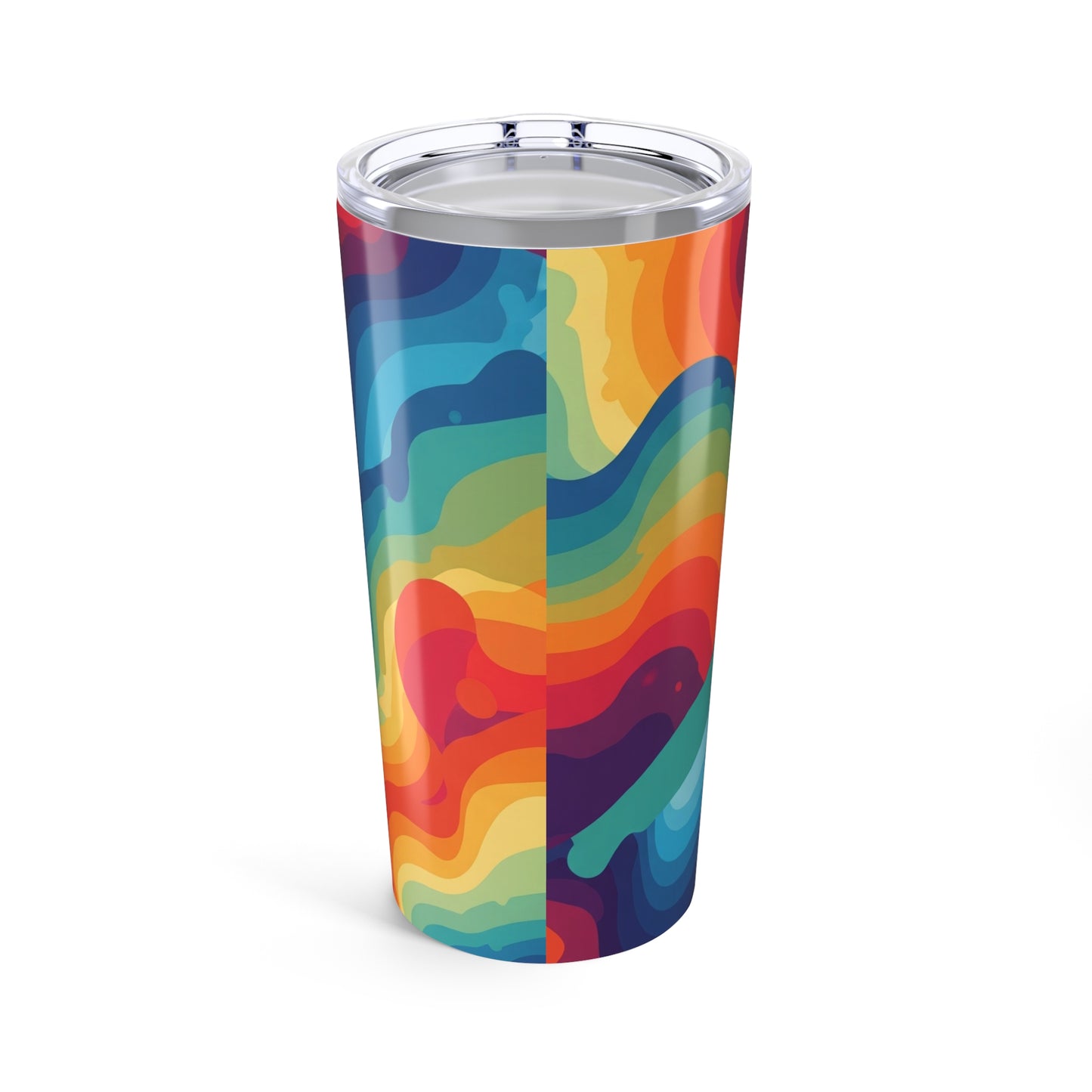 20oz Stainless Steel Printed Tumbler With Vacuum Insulation Spill Resistant Lid Drinkware For Hot Or Cold Beverages