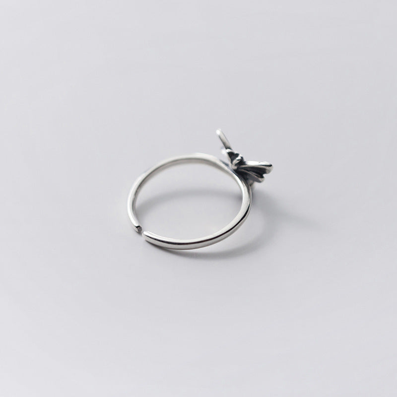 Vintage Bee 925 Silver Ring Adjustable Opening Women Jewelry Fashion Statement Ring Party Ring Trendy Everyday