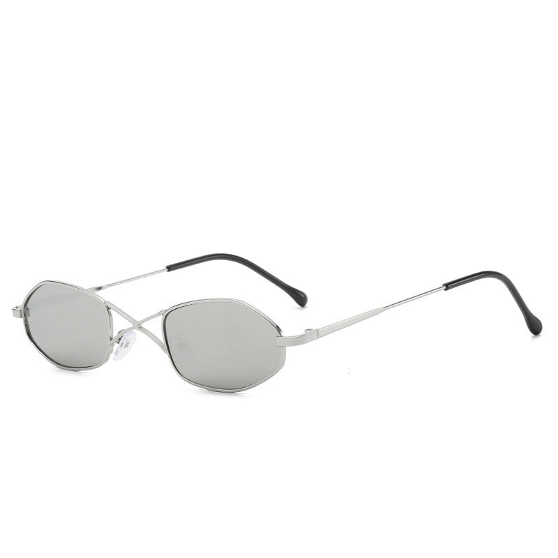 Double Beam Sunglasses UV400 Protection Fashion Eyewear Metal and Plastic Frame 70 Percent Visible for All Day