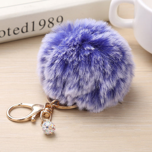 Plush Keychain Pendant Spherical Keyring Accessory 8cm Home Fashion Car Key Chain Festival Gift For Unisex Two Tone