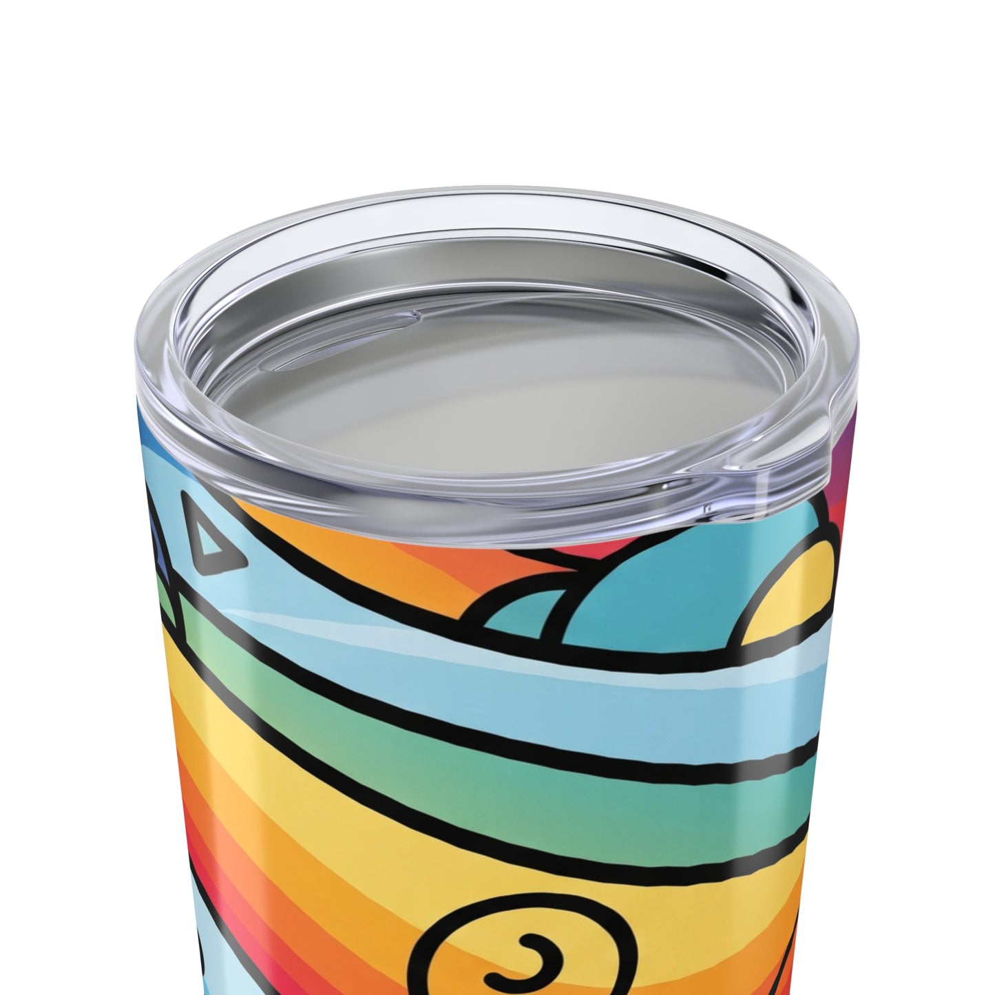 20oz Stainless Steel Travel Tumbler Printed Design Double Wall Vacuum Insulation Spill Resistant Hot Cold Coffee