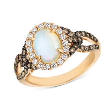Womens Geometric Moonstone Ring Crystal Alloy Jewelry Unique Line Shape Design Fashion Ring Statement Pro Plus